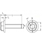 Vite a stella esagonale con flangia