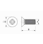 Vite a testa svasata PEEK
