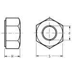 Dado esagonale - PVDF